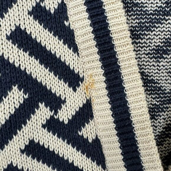 Vintage Perry Ellis Portfolio Small Cardigan Sweater Cotton V-Neck Womens - Picture 7 of 11